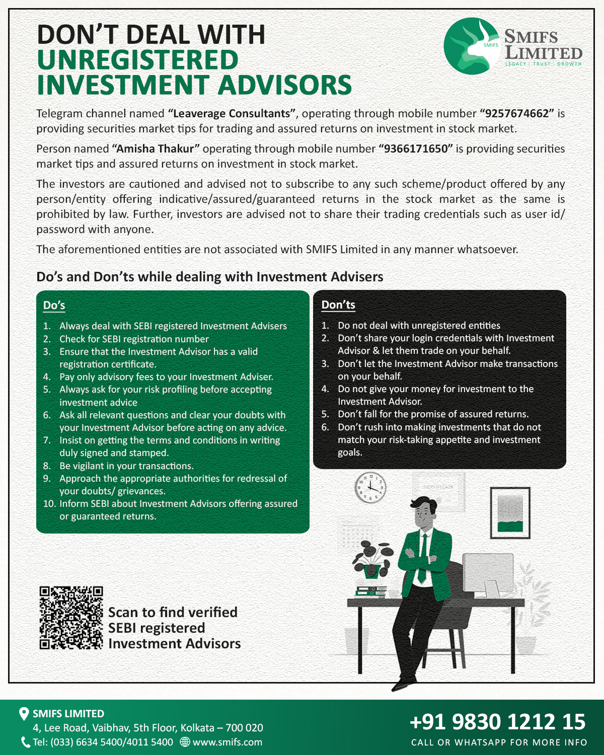 Don't Deal With Unregistered Investment Advisors